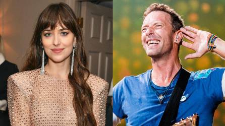 La actriz Dakota Johnson y el cantante Chris Martin iniciaron su relación en 2017.