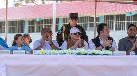 La presidenta de Honduras, Xiomara Castro, en la inauguración del año escolar 2023.