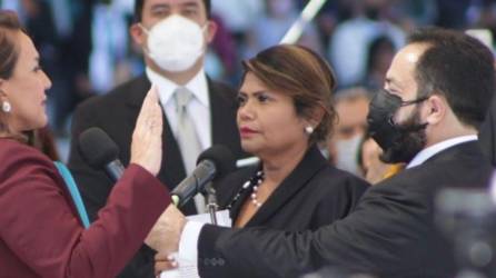 Romero durante la juramentación de la presidenta Xiomara Castro en 2022.