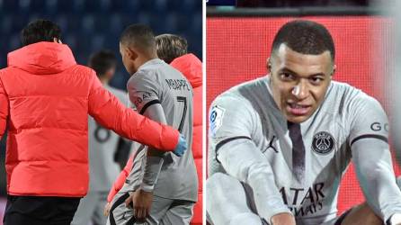 Kylian Mbappé tuvo un partido para el olvido ante el Montpellier, fallando dos penales y saliendo lesionado.