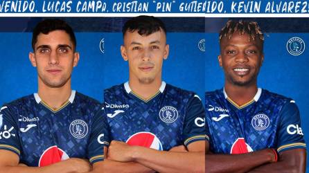 El delantero argentino Lucas Campana, el volante Cristian ‘Pin‘ Gutiérrez y el lateral Kevin Álvarez son los nuevos fichajes del Motagua.