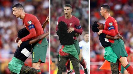 Un aficionado de la Selección de Portugal invadió la cancha durante el partido de los lusos ante Bosnia por las eliminatorias a la Eurocopa 2024 y se atrevió a hacer algo nunca antes visto con CR7.