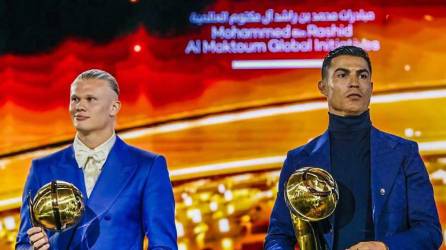 Cristiano Ronaldo y Erling Haaland, los grandes protagonistas de la noche en los Globe Soccer Awards.