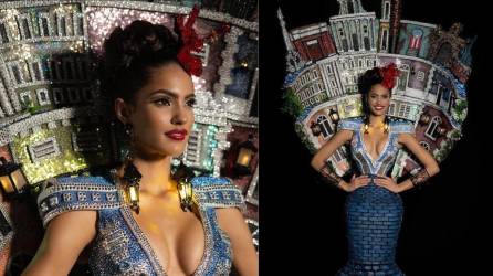 La hermosa Karla Guilfú modelará en el Miss Universo 2023, una pieza confeccionada por el diseñador boricua Joshuan Aponte, y fue revelada esta tarde en el estudio Luis Vigoreux, de Wapa Media.