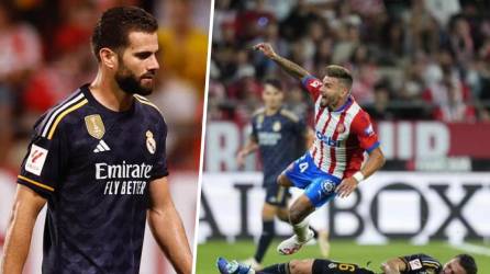 Nacho se fue expulsado en el duelo entre el Real Madrid y el Girona por su fuerte entrada a “Portu”.