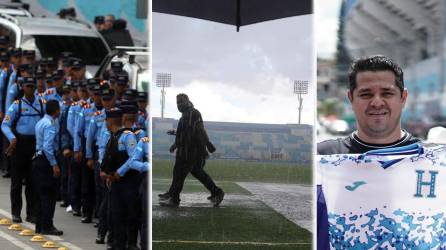 Así ha sido el ambiente previo al partido entre Honduras y Cuba por la Nations League de Concacaf. El estadio Nacional Chelato Uclés está bien resguardado.