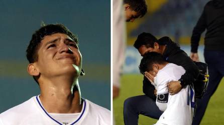 Los jugadores de la Sub-17 de Honduras terminaron devastados sobre la grama del Estadio Doroteo Guamuch Flores de Guatemala tras perder con Panamá y quedar eliminados del Mundial de Perú 2023.