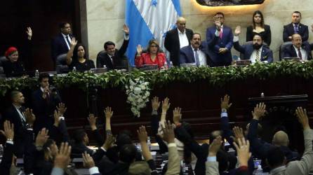 Diputados en el Congreso Nacional durante una sesión legislativa.