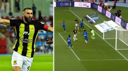 Karim Benzema marcó un gran gol de tacón con el Al-Ittihad ante el Al Hilal.