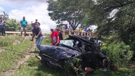 Dos hombres murieron trágicamente en un aparatoso accidente vial en Talanga, Francisco Morazán (Honduras).