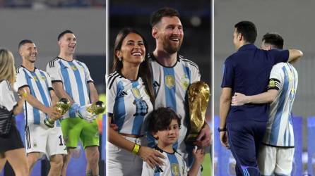 Las imágenes de la fiesta que se vivió en el estadio Monumental con el triunfo de Argentina (2-0) sobre Panamá, en un partido amistoso como parte de los festejos por la Copa del Mundo que ganó la Albiceleste en Qatar-2022.
