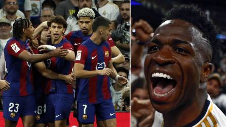 Vinicius se burló del jugador del Barcelona que celebró al estilo de Bellingham en el Bernabéu.