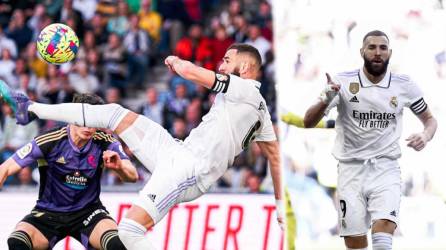 Karim Benzema marcó un hat-trick para la goleada del Real Madrid al Valladolid.