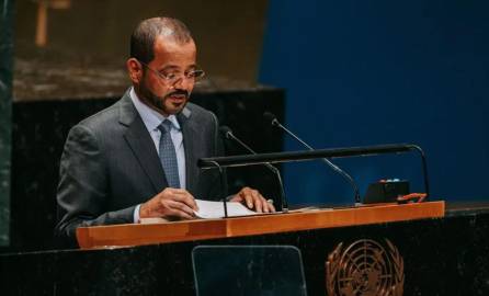 El ministro de Asuntos Exteriores de Omán, Badr al-Busaidi.