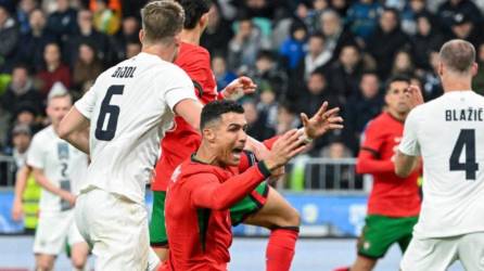 Cristiano Ronaldo se fue en blanco en la derrota de Portugal ante Eslovenia.