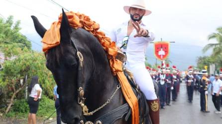 Milthon Chávez en el desfile hípico de San Francisco, Atlántida del pasado fin de semana.