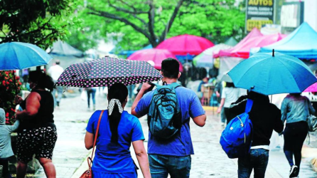 Lluvias débiles en varias zonas de Honduras.