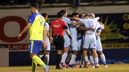 Los Potros del Olancho FC y el Motagua empataron 2-2 en el primer partido del repechaje del Torneo Apertura 2023.