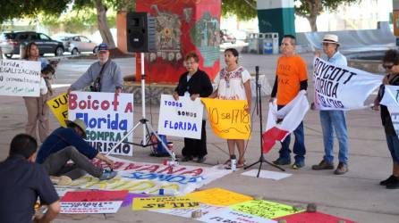 Decenas de personas se han manifestado en las últimas horas bajo el lema “Todos somos Florida”, exigiendo al gobernador republicano DeSantis que retroceda con sus intenciones restrictivas.