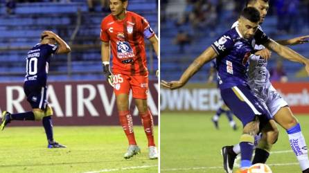 Gaspar Triverio y Lucas Campana fallaron dos buenas oportunidades de gol en el partido de ida de octavos de final de la Concachampions.