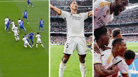 El Real Madrid ganó con remontada incluida y agónica (2-1) al Getafe gracias a Jude Bellingham, que puso de pie el estadio Santiago Bernabéu que volvió a abrir sus puertas. ‘Choco’ Lozano estuvo presente en la ‘Casa Blanca’.