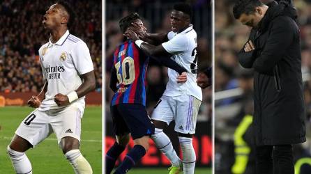 Las mejores imágenes del Clásico que le ganó al Real Madrid por goleada 0-4 al Barcelona en el Spotify Camp Nou, en un partido que tuvo de todo, con grandes protagonistas como Vinicius, Karim Benzema, Gavi y Xavi.