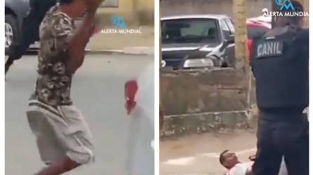 Video: Hombre es neutralizado tras recibir coco en la cabeza
