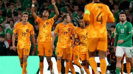 Países Bajos logró una victoria sobre Irlanda que le permite mantenerse segundo en el Grupo B, cuando los dos primeros de cada llave se clasifican.