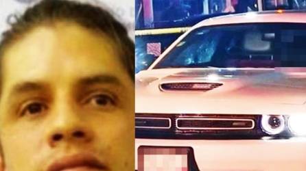 El traficante de drogas Jovani Rivera Arronda cuando conducía su vehículo Dodge Challenger.