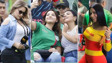 Las imágenes del ambiente que se vivió en el estadio Yankel Rosenthal con el partido de vuelta de las semifinales del Torneo Apertura 2023 entre Marathón y Motagua. Bellas chicas adornaron la tarde de fútbol en San Pedro Sula.