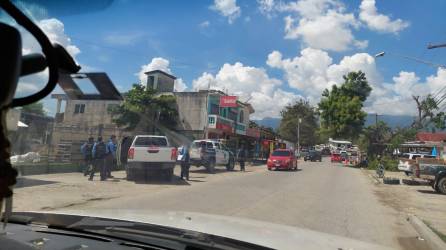 Sitio hasta el que llegaron los agentes de policía.