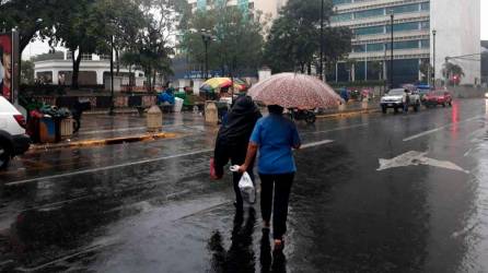 Afectación. En San Pedro Sula se esperan lluvias fuertes sobre todo el domingo.