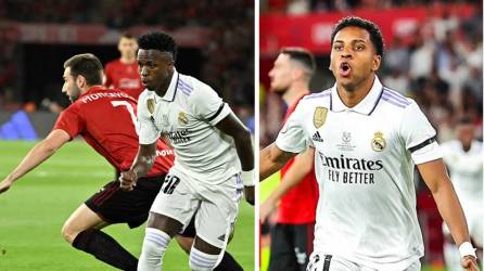 Vinicius asistió y Rodrygo marcó para rbrir el marcador en la final de la Copa del Rey.