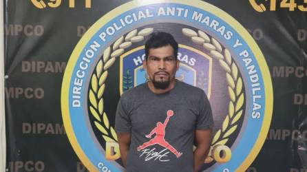 José Omar Orellana Villanueva fue capturado en el barrio Las Delicias de Lepaera, Lempira.