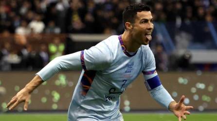 Cristiano Ronaldo hizo dos goles en el amistoso contra el PSG en Arabia Saudita.