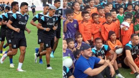 La Selección de Honduras realizó este domingo su primer entrenamiento en territorio ‘enemigo’ de cara al partido de vuelta contra México en el estadio Azteca. La práctica fue con una sorpresa que se llevó la delegación.