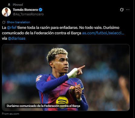 Indignación por lo que hizo Yamal con Selección de España; Barcelona reacciona