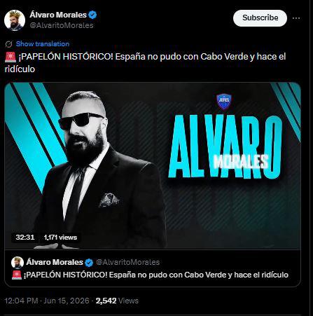 Indignación por España tras su debut en el Mundial y esto dicen de Cabo Verde