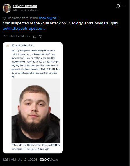 Terrible: Apuñalan a futbolista en Europa y esto informan sobre su estado