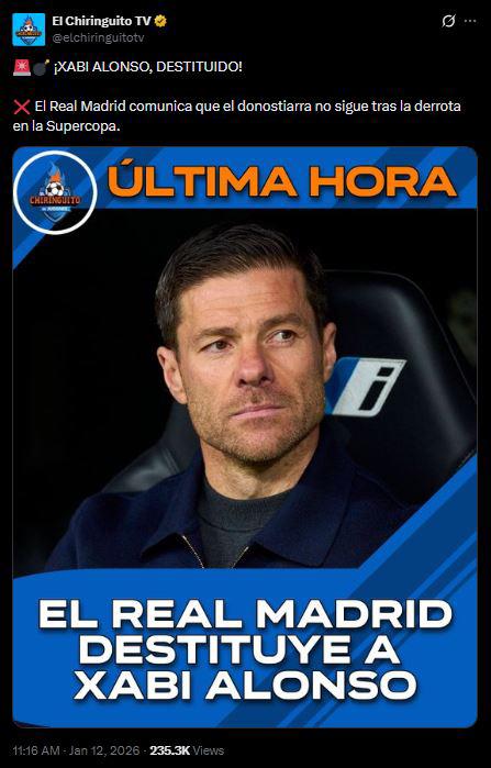 Real Madrid dijo adiós a Xabi Alonso: revuelo en redes y dardo tras su despido