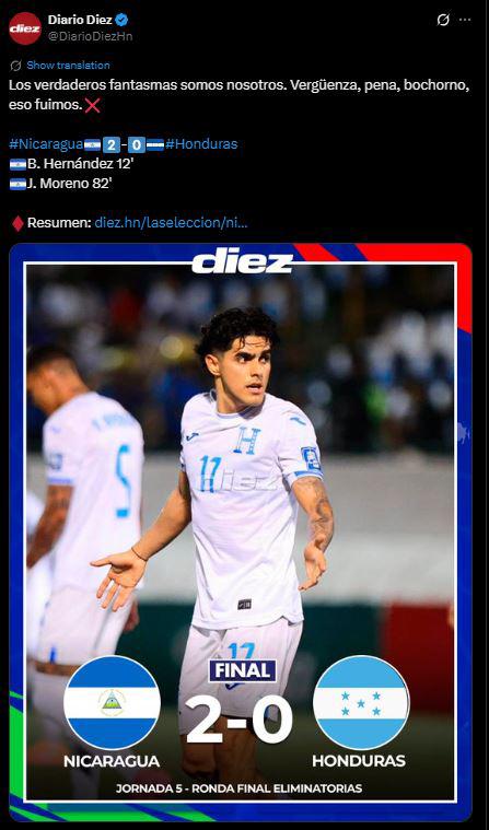 Señalan al culpable tras caída de Honduras vs Nicaragua y famosos reaccionan
