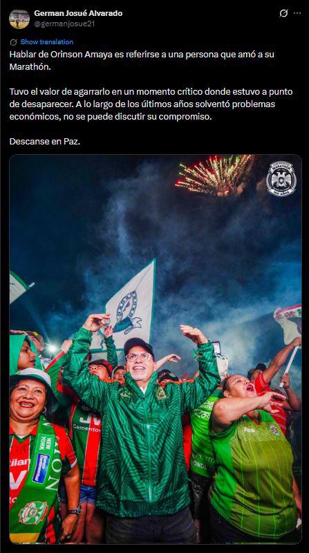Consternación en Honduras por muerte de Orinson Amaya y hacen petición
