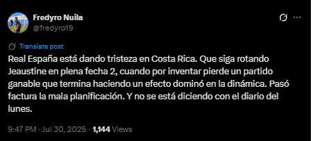 Prensa no perdona a Real España y ticos se mofan tras goleada: Inexplicable