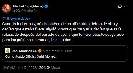 Real Madrid dijo adiós a Xabi Alonso: revuelo en redes y dardo tras su despido