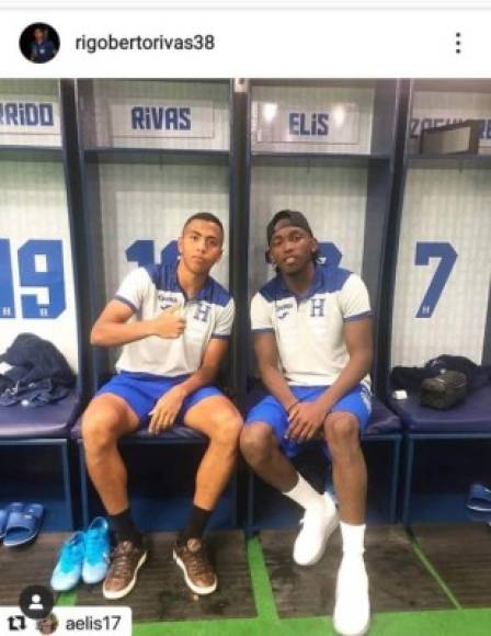 Rigo Rivas y Alberth Elis han hecho una gran amistad en la selección de Honduras y así lo demuestran en las redes sociales.