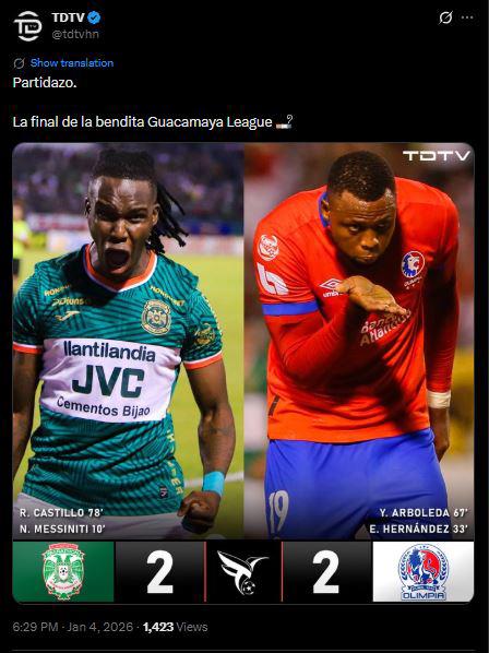 Revuelo tras final de ida Marathón vs Olimpia y señalan polémica acción