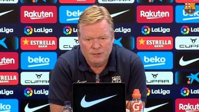 Ronald Koeman compareció ante los medios en rueda de prensa previo al partido contra Atlético de Madrid.