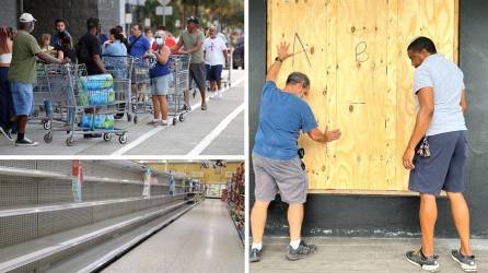 Los residentes del sur de Florida realizan grandes colas este domingo en los supermercados para abastecerse de productos ante la inminente llegada de la tormenta Ian, que alcanzará una fuerza de huracán de categoría 4 antes de llegar a ese estado esta semana, según pronósticos del Centro Nacional de Huracanes.