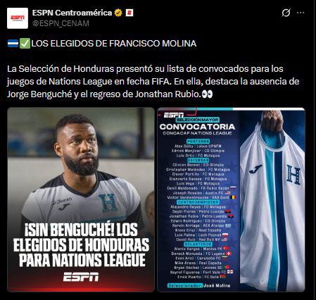Revuelo: Prensa reacciona tras nueva convocatoria de Molina con Selección Honduras