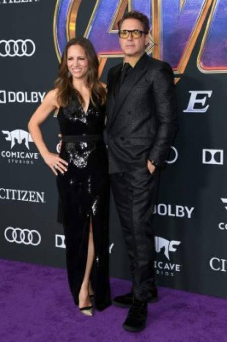 La estrella de Iron Man, Robert Downey Jr., llegó acompañado de su esposa Susan Downey.